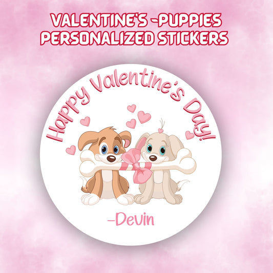 This cover page shows the personalized valentine sticker on a pink cloudy background.