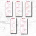 Load image into Gallery viewer, This image show the 5 different designs included in the Checklist Notepad - Raspberry Cakes.