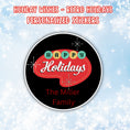 Load image into Gallery viewer, This image shows the Personalized Holiday Stickers - Retro Holidays.
