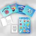 Load image into Gallery viewer, This image shows the full Sailing themed Camp Postcard Kit.