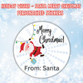 Load image into Gallery viewer, This image shows the Personalized Holiday Stickers - Santa Merry Christmas.