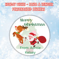 Load image into Gallery viewer, This image shows the Personalized Holiday Stickers - Santa & Reindeer.