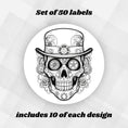Load image into Gallery viewer, This image shows one of the Steampunk Sugar Skull designs.