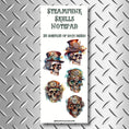 Load image into Gallery viewer, This image shows the Get Stuff Done! Notepad - Steampunk Skulls cover.