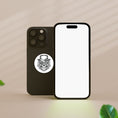 Load image into Gallery viewer, This image shows a Steampunk Sugar Skull label on the back of a phone.