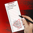 Load image into Gallery viewer, This image shows a list started on the Checklist Notepad - Trash Polka.