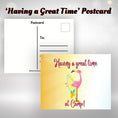 Load image into Gallery viewer, This image shows the Having a great time at camp postcard included in the Camp Postcard Kit - Vacation in the Sun.