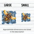 Load image into Gallery viewer, This image shows large and small steampunk bee stickers next to each other.