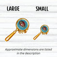 Load image into Gallery viewer, This image shows large and small steampunk ladybug stickers next to each other.