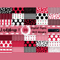 Load image into Gallery viewer, Scrapbookers, this is what you've been looking for! This ladybug themed bundle has 30 unique images that can be printed or used as digital backgrounds.