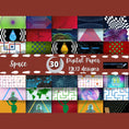 Load image into Gallery viewer, Scrapbookers, this is what you've been looking for! This space and alien themed bundle has 30 unique images that can be printed or used as digital backgrounds.