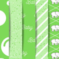 Load image into Gallery viewer, Scrapbookers, this is what you've been looking for! This green themed baby bundle has 30 unique images that can be printed or used as digital backgrounds.