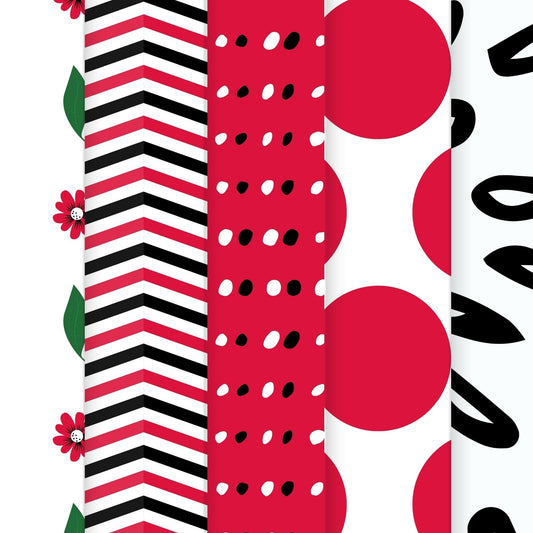 Scrapbookers, this is what you've been looking for! This ladybug themed bundle has 30 unique images that can be printed or used as digital backgrounds.