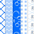 Load image into Gallery viewer, Scrapbookers, this is what you've been looking for! This blue themed baby bundle has 30 unique images that can be printed or used as digital backgrounds.