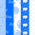 Load image into Gallery viewer, Scrapbookers, this is what you've been looking for! This blue themed baby bundle has 30 unique images that can be printed or used as digital backgrounds.