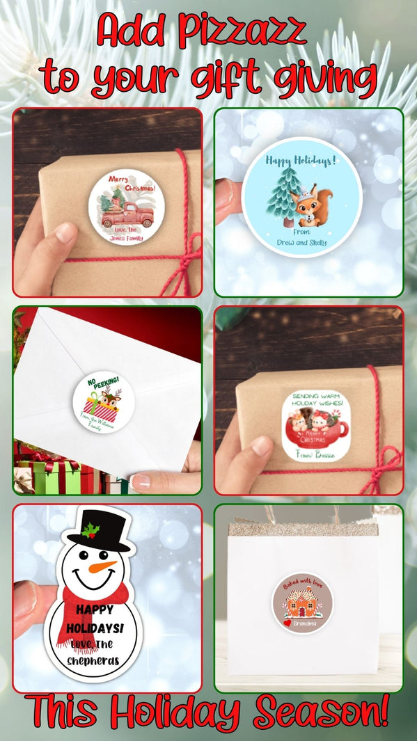 Personalized Holiday Stickers: Add a Touch of Cheer to Your Gifts, Cards, and Packages