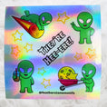 Load image into Gallery viewer, This image shows the holographic They're Hee-ere! mini sheet
