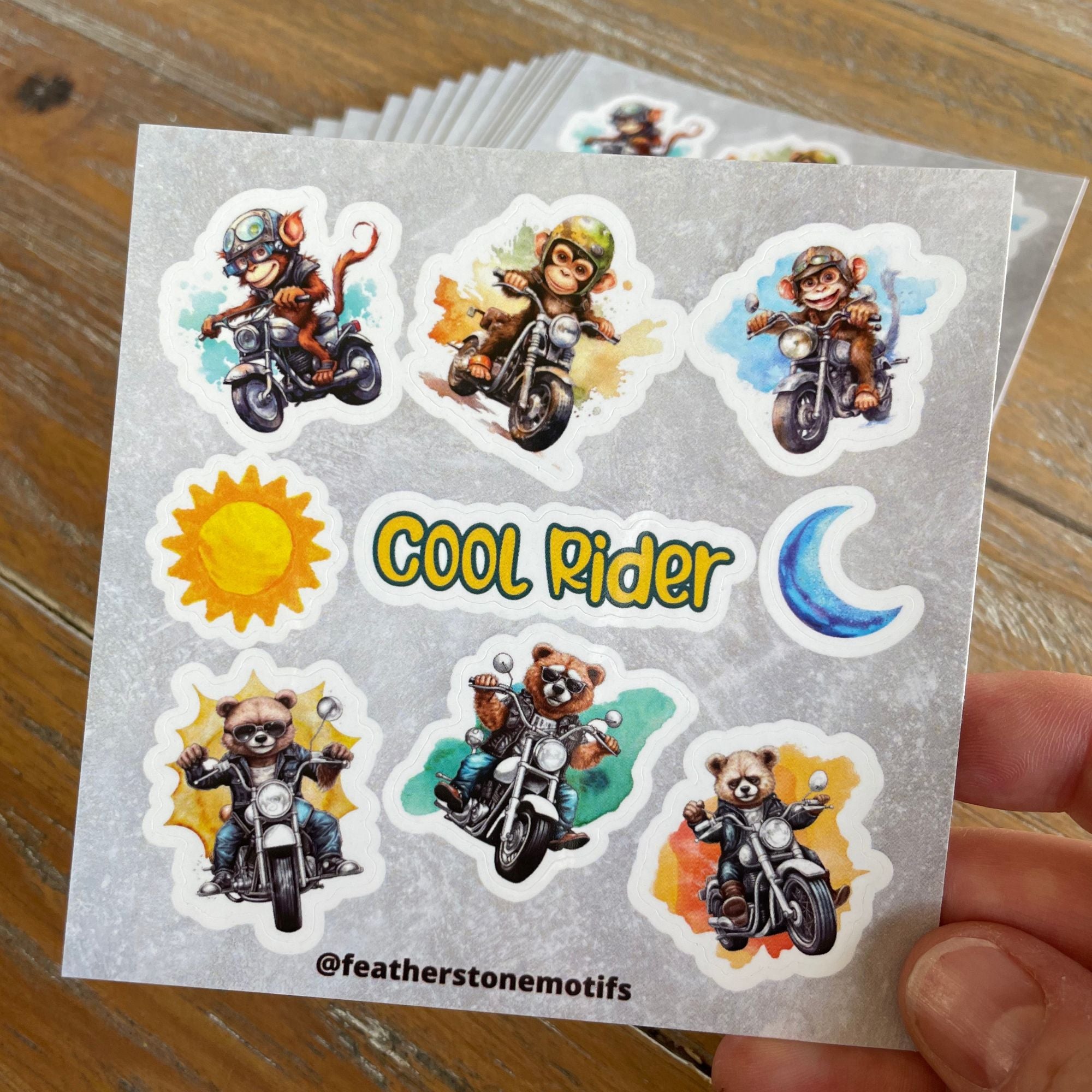 This image shows the Cool Rider mini sheet