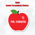 Load image into Gallery viewer, This cover image shows the personalized school sticker on a cloudy background.
