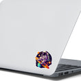 Load image into Gallery viewer, This image shows the astronaut surfing sticker on the back of an open laptop.
