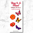 Load image into Gallery viewer, This image shows the cover page of the Things to do Notepad - Butterflies and Flowers.
