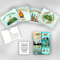 Load image into Gallery viewer, This image shows the full Camp Postcard Kit - Happy Camper.
