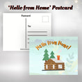 Load image into Gallery viewer, This image shows the Hello from Home postcard included in the Camp Postcard Kit - Happy Camper.
