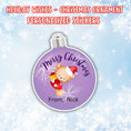 Load image into Gallery viewer, This image shows the Personalized Holiday Stickers - Christmas Ornament.
