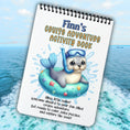 Load image into Gallery viewer, This image shows the cover of the Personalized Kids Cruise 5"x7" Activity Book with 32 pages of activities, sticker sheet, magnets, and crayons - Seal.

