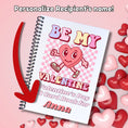 Load image into Gallery viewer, This image shows where your personalized name will be printed on the Personalized Valentine's Day Compact 5"x7" Gift Card Book with Stickers and PVC Cover - Be My Valentine.
