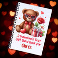 Load image into Gallery viewer, This image shows the Personalized Valentine's Day Compact 5"x7" Gift Card Book with Stickers and PVC Cover - Bear-ing Gifts
