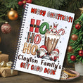 Load image into Gallery viewer, This image shows the 6 Page Personalized Christmas Gift Card Book with Stickers and PVC Cover - Gnome Ho Ho Ho.
