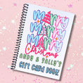 Load image into Gallery viewer, This image shows the 6 Page Personalized Christmas Gift Card Book with Stickers and PVC Cover - Merry Christmas.

