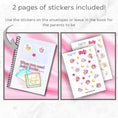 Load image into Gallery viewer, This image shows how you can use the included matte paper stickers to personalized the Personalized Baby Gift Card Book with Stickers - Koala.
