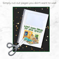 Load image into Gallery viewer, This image shows how you can cut out any of the pages you don't need in the Personalized Birthday 5"x7" Gift Card Book with Stickers and PVC Cover - Birthday Cake.
