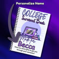 Load image into Gallery viewer, This image shows where your personalized name will be printed on the Personalized College Gift Card Book with Stickers and PVC Cover - Laptop Purple.
