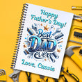 Load image into Gallery viewer, This image shows the Personalized Father's Day Compact 5"x7" Gift Card Book with Stickers and PVC Cover - Best Dad Ever.
