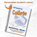 Load image into Gallery viewer, This image shows where the student's name will be printed on the cover of the Orange and Blue Gift Card Book.
