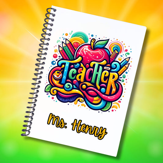This image shows the Personalized Teacher Appreciation Compact Gift Card Book with Stickers and PVC Cover - Teacher.
