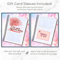 Load image into Gallery viewer, This image shows how the gift card envelopes/sleeves are staggered on opposite pages in the Personalized Valentine's Day Gift Card Book with Stickers and PVC Cover -  Panda.
