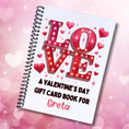 Load image into Gallery viewer, This image shows the cover of the Personalized Valentine's Day Gift Card Book with Stickers and PVC Cover - Love Square.
