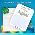 Load image into Gallery viewer, This image shows the 29th Birthday Gift Card Holder Money Card with the included A2 envelope.
