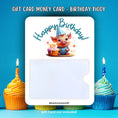 Load image into Gallery viewer, This image shows the Piggy Birthday Gift Card Holder Money Card.
