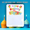 Load image into Gallery viewer, This image shows the Birthday Presents Gift Card Holder Money Card.
