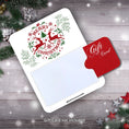 Load image into Gallery viewer, This image shows a gift card partially inside the Christmas Deer 2 Gift Card Money Card.
