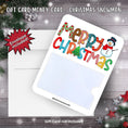 Load image into Gallery viewer, This image shows the Christmas Snowman Gift Card Money Card with the included A2 size envelope.
