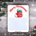 Load image into Gallery viewer, This image shows the Christmas Stocking Gift Card Money Card.
