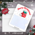 Load image into Gallery viewer, This image shows the Christmas Stocking Gift Card Money Card with the included A2 size envelope.
