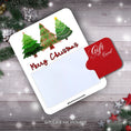 Load image into Gallery viewer, This image shows a gift card partially inside the Christmas Trees Gift Card Money Card.
