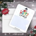 Load image into Gallery viewer, This image shows the Happy Snowman Gift Card Money Card with the included A2 size envelope.
